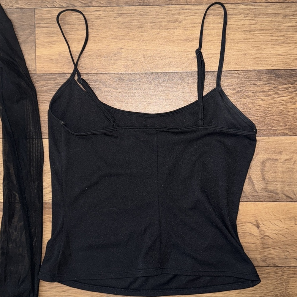 Betsey Johnson New York Size 4 & 6 Vintage 3 Piece Set Mesh Top Cami & Skirt 90s - Picture 10 of 16